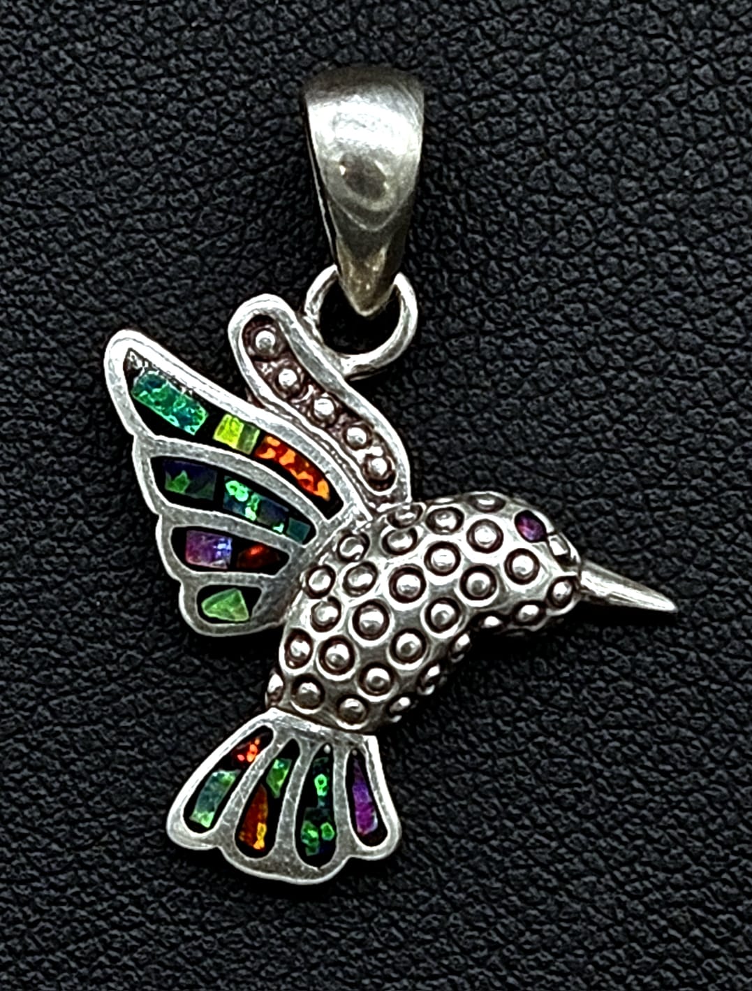 Dije Plata Ley 950 Colibri Opalo, vista frontal