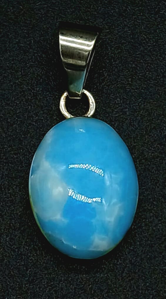 Dije Plata Ley 950 Larimar, vista frontal