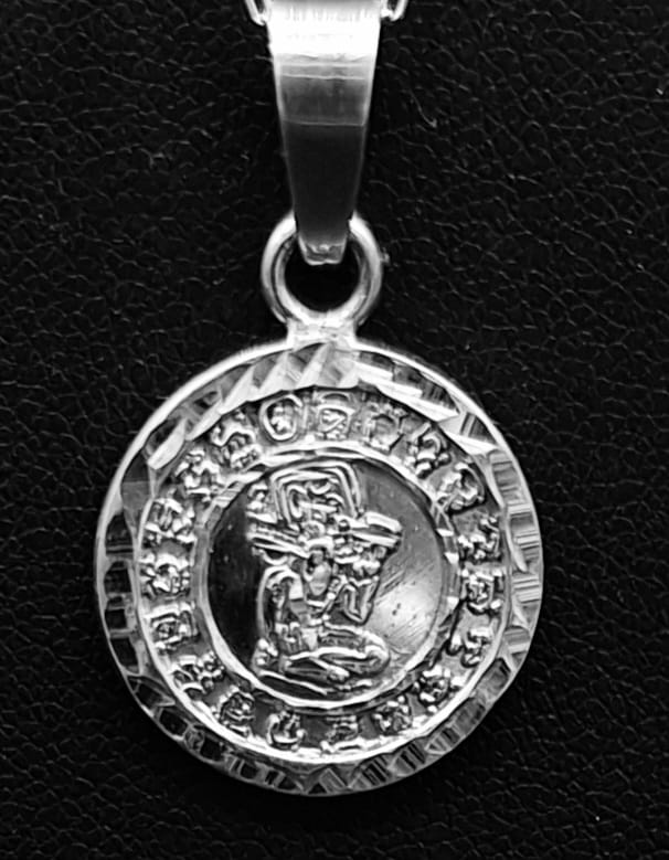 Dije Plata Ley 925 Calendario, sello de autenticidad Plata Ley .925