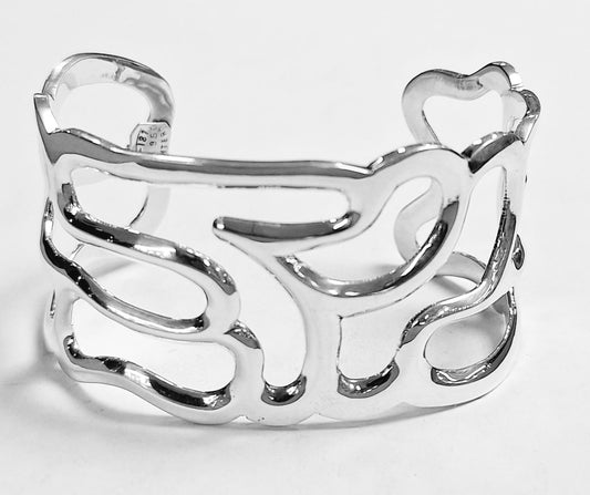 Sello de ley en el interior del brazalete en plata ley 950