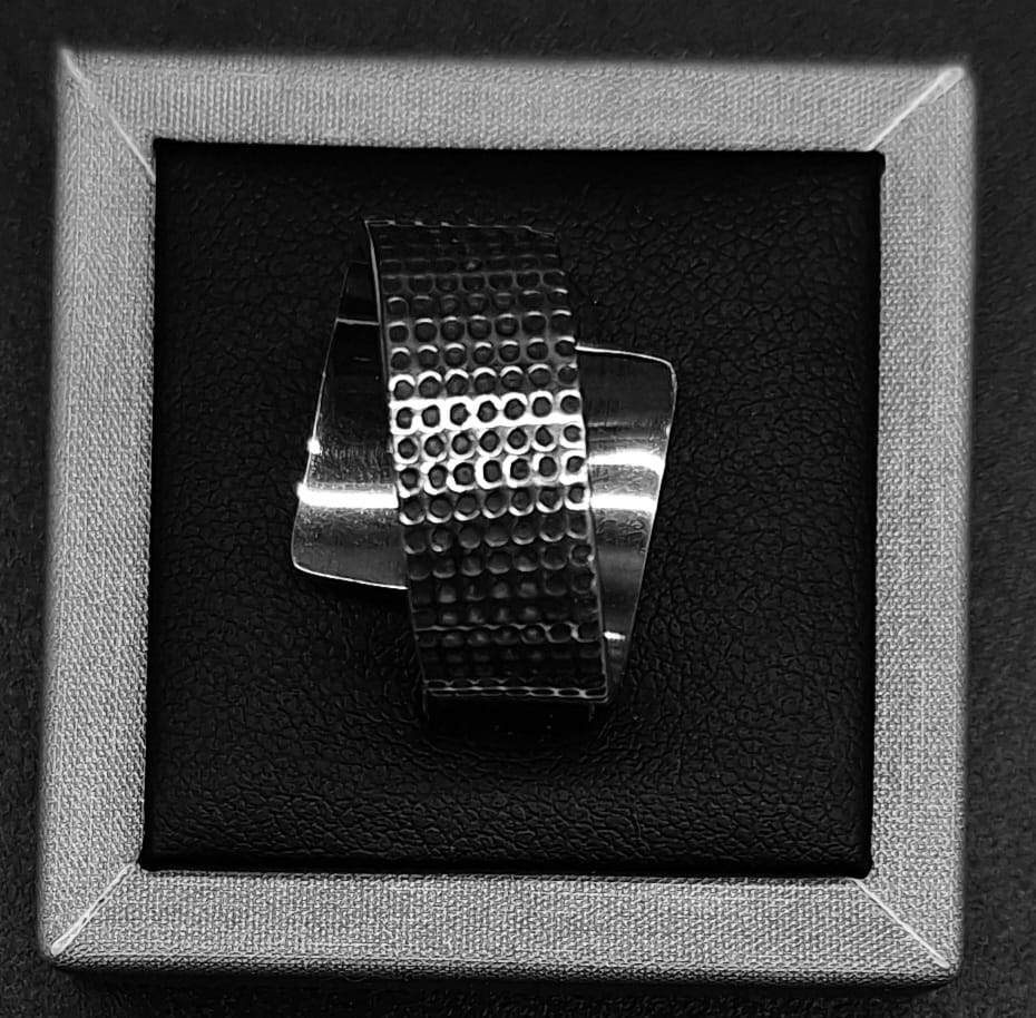 Anillo Plata Ley 925, vista frontal