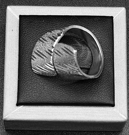 Anillo Diamantada Plata Ley 925, vista frontal