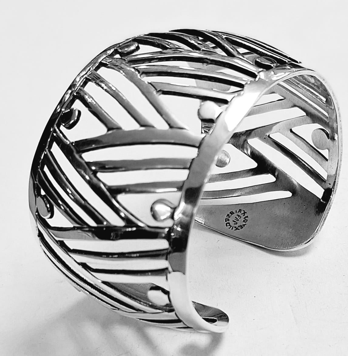 Brazalete en Plata Ley 925, vista frontal