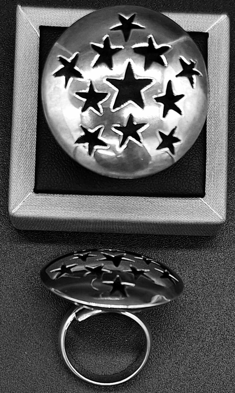Anillo Plata Ley 925 , Vintage, vista frontal