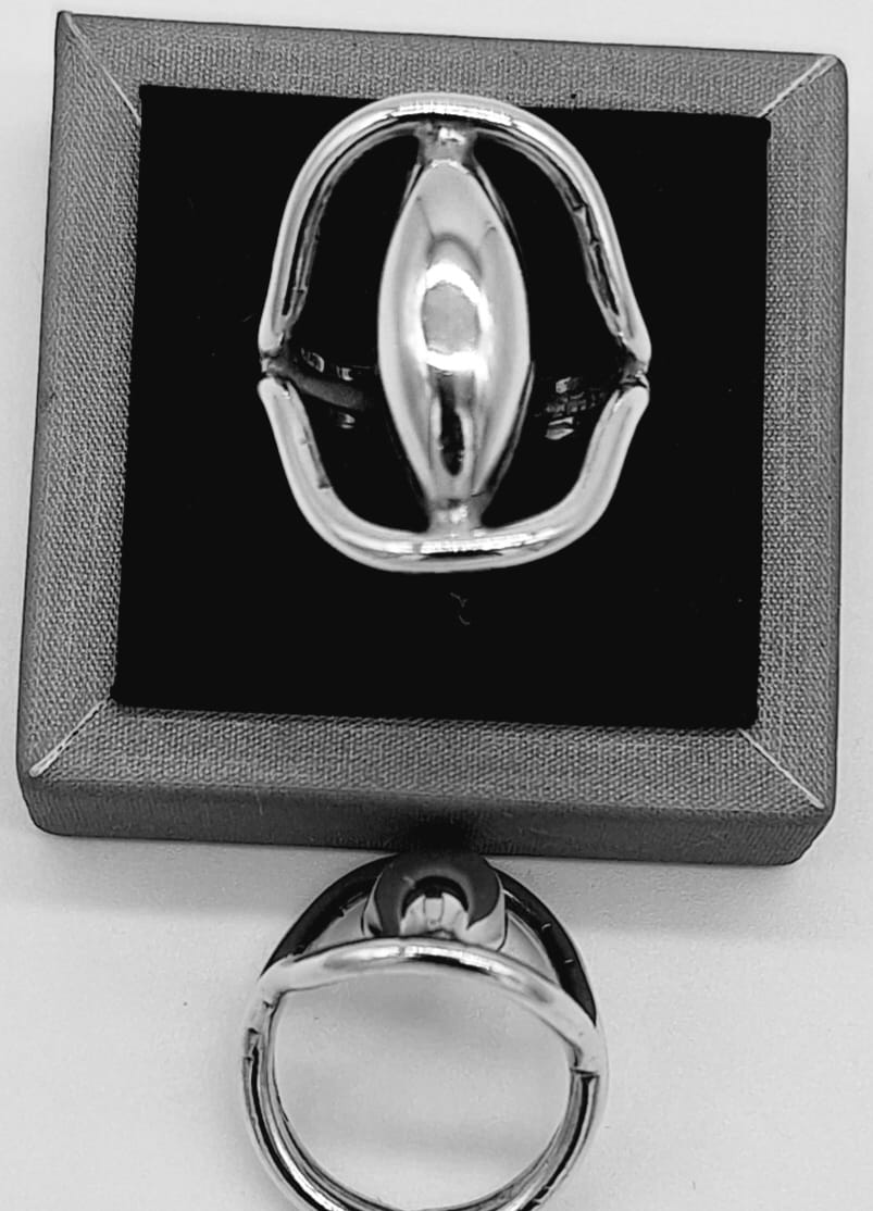 Anillo Plata Ley 925, vista frontal