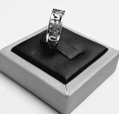 Anillo de la Suerte en Plata Ley 925, sello de autenticidad Plata Ley .925