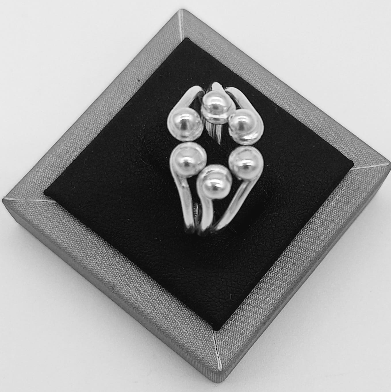 Anillo Plata Ley 925, vista frontal