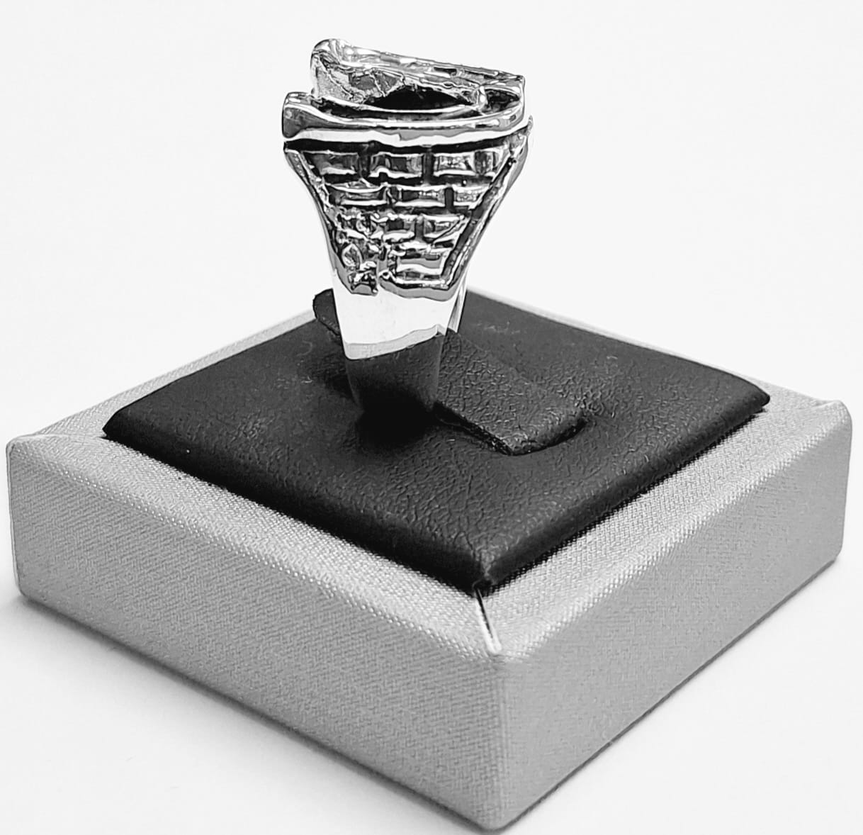 Anillo de Herradura en Plata Ley 925, vista frontal
