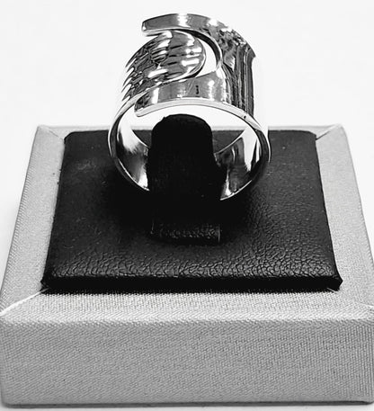 Sello de ley en el interior del anillo en plata ley 925