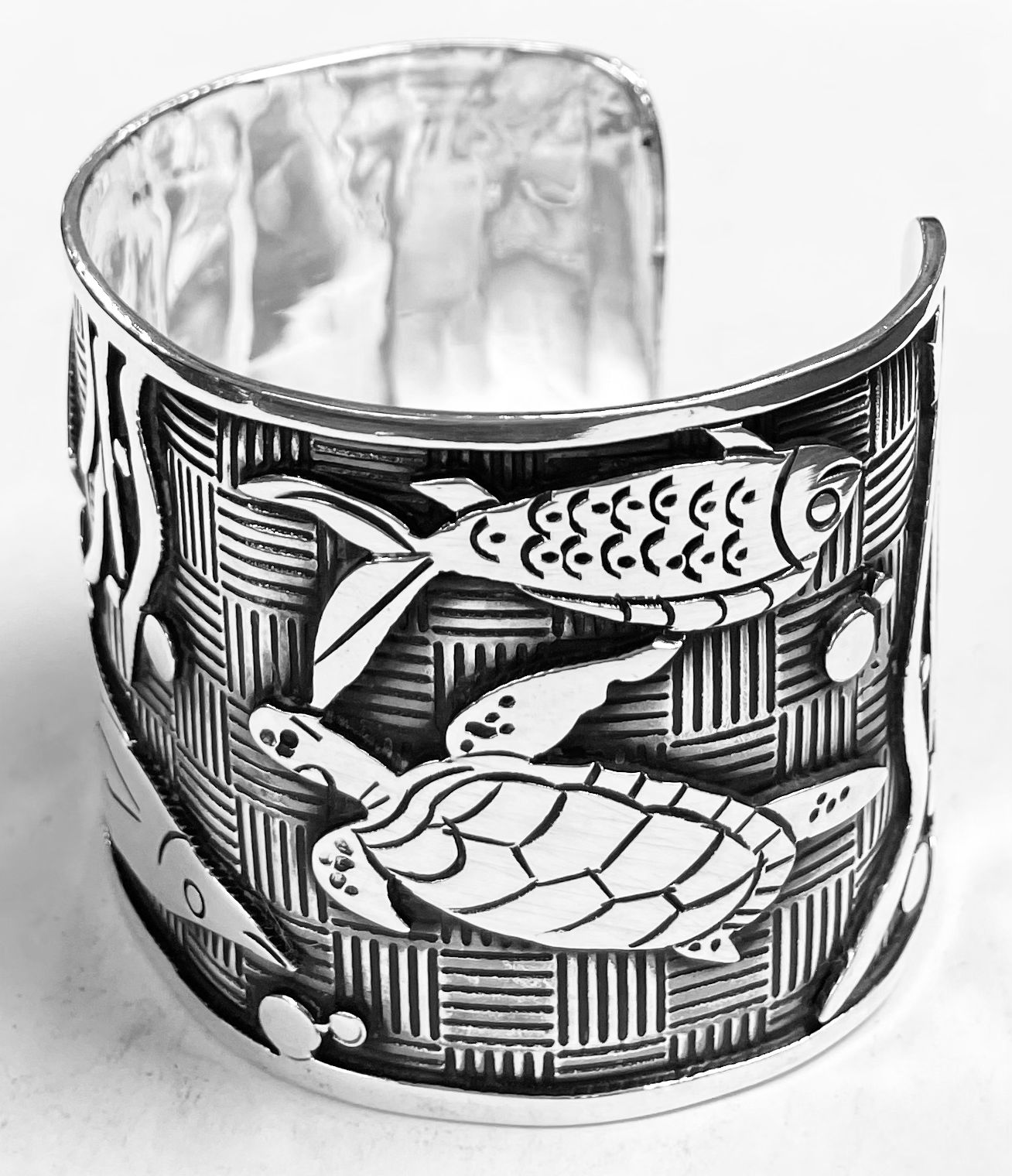 Brazalete en Plata Ley 925, vista frontal