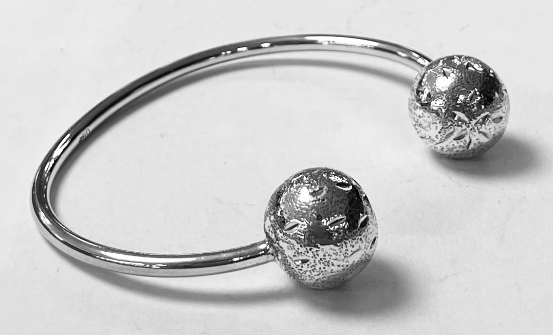 Brazalete Optima Diamantado en Plata Ley 925, vista frontal