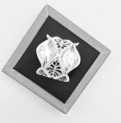 Anillo Plata Ley 925., vista frontal
