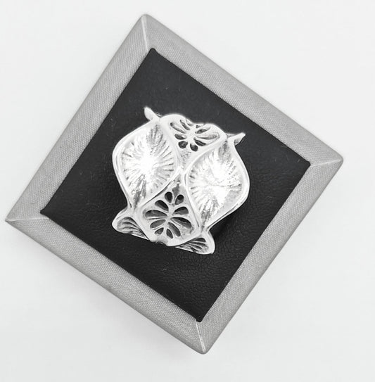Anillo Plata Ley 925., vista frontal