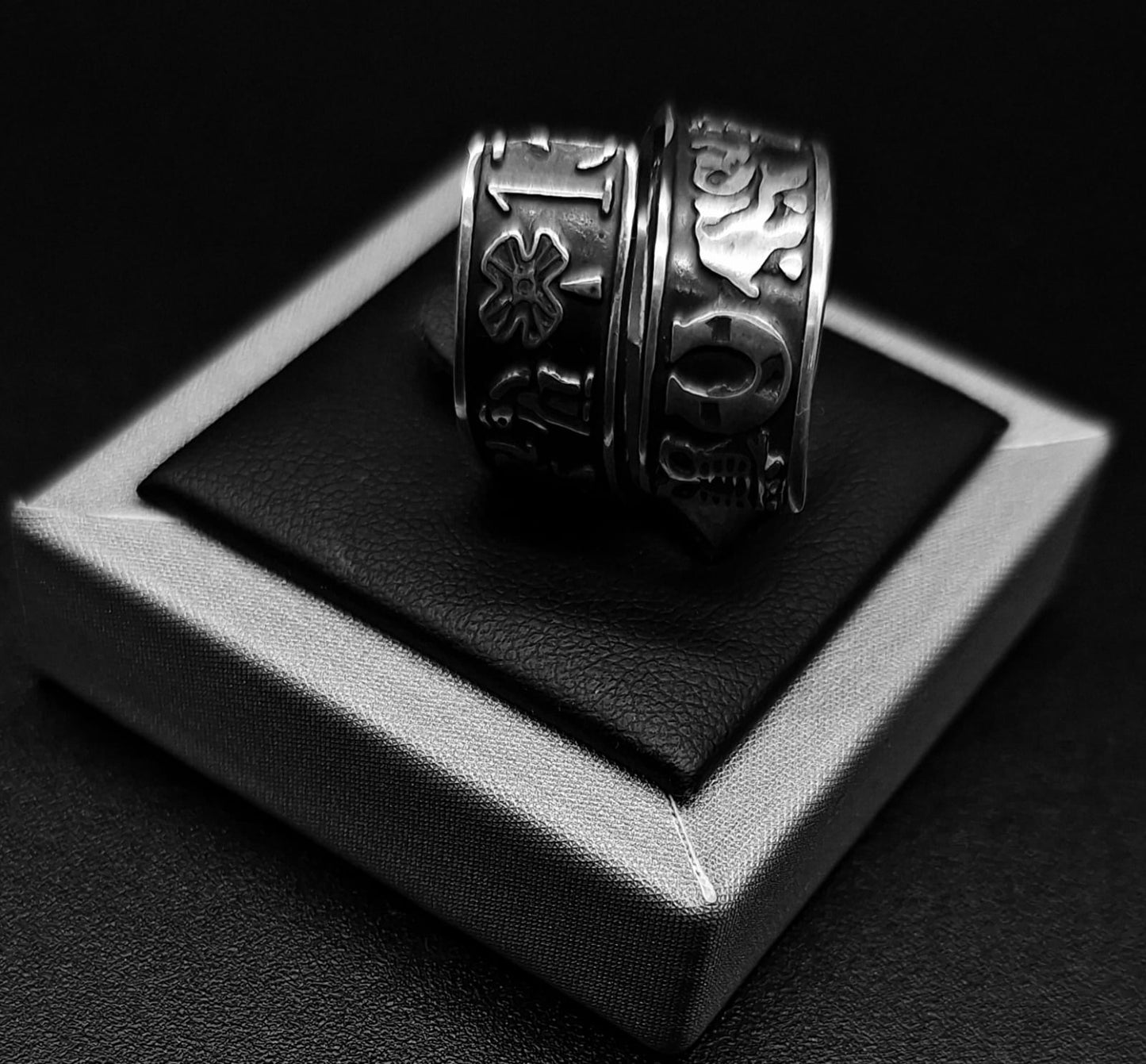 Anillo Plata Ley 925, de la Suerte, vista frontal