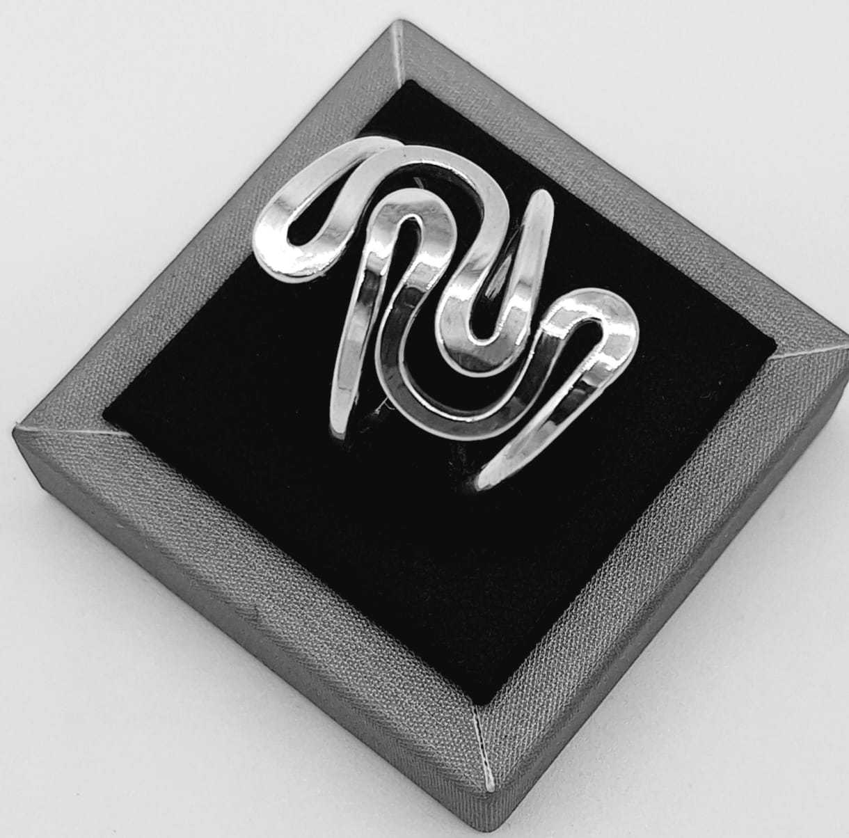 Anillo Plata Ley 925, vista frontal