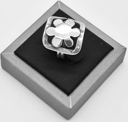 Anillo Plata Ley 925., vista frontal