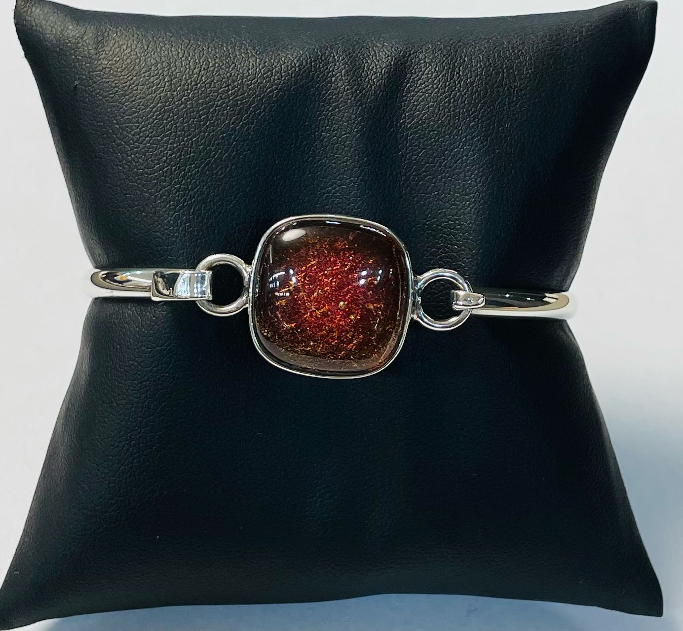 Brazalete con Dicroico en Plata Ley 925, sello de autenticidad Plata Ley .925