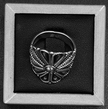 Anillo Plata Ley 925 , Vintage, vista frontal