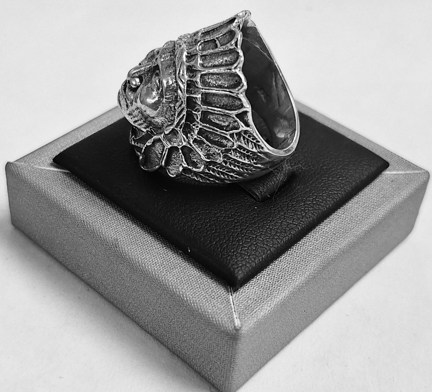 Anillo Indio en Plata Ley 925, sello de autenticidad Plata Ley .925
