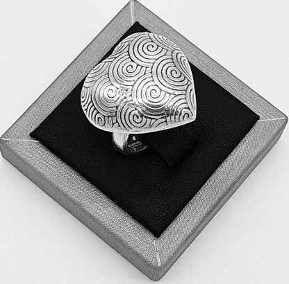 Anillo Plata Ley 925, vista frontal