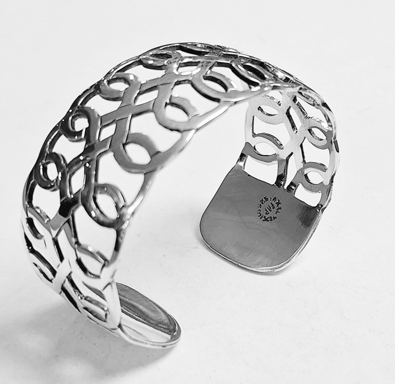 Brazalete en Plata Ley 925, vista frontal