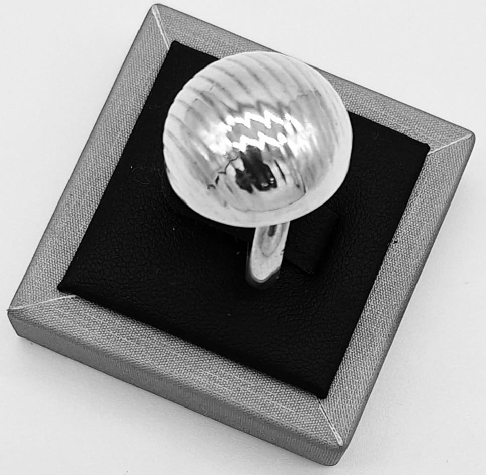 Anillo Plata Ley 925, vista frontal