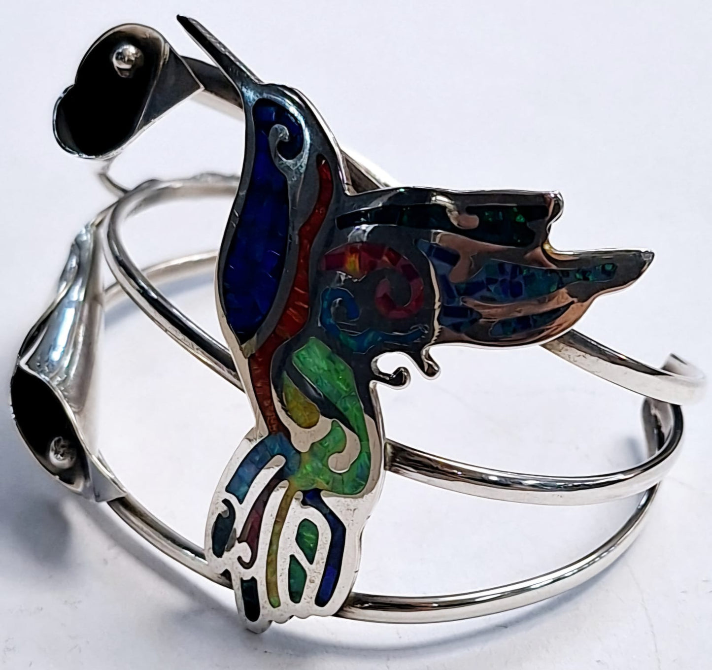 Brazalete con Opalo en Plata Ley 925, vista frontal