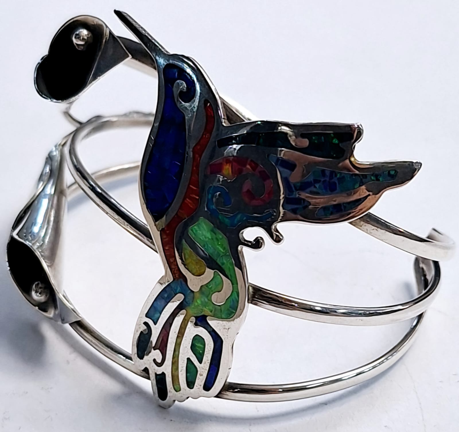 Brazalete con Opalo en Plata Ley 925, vista frontal