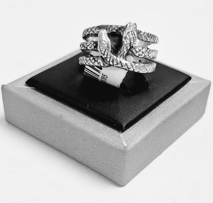 Anillo Serpiente en Plata Ley 925, vista frontal
