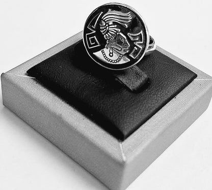 Anillo Cabeza de Palenque en Plata Ley 925, sello de autenticidad Plata Ley .925