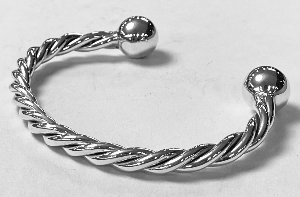 Brazalete en Plata Ley 925, vista frontal
