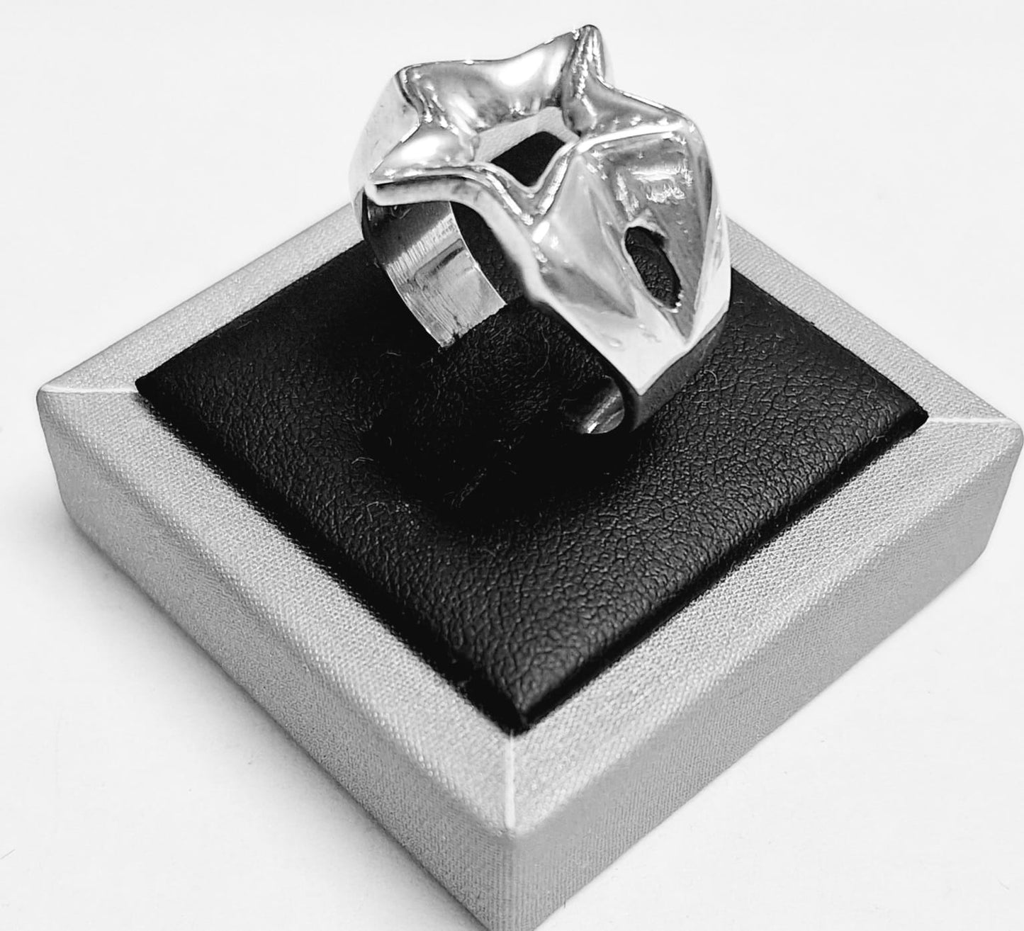 Anillo Estrella, Plata Ley 925, vista frontal