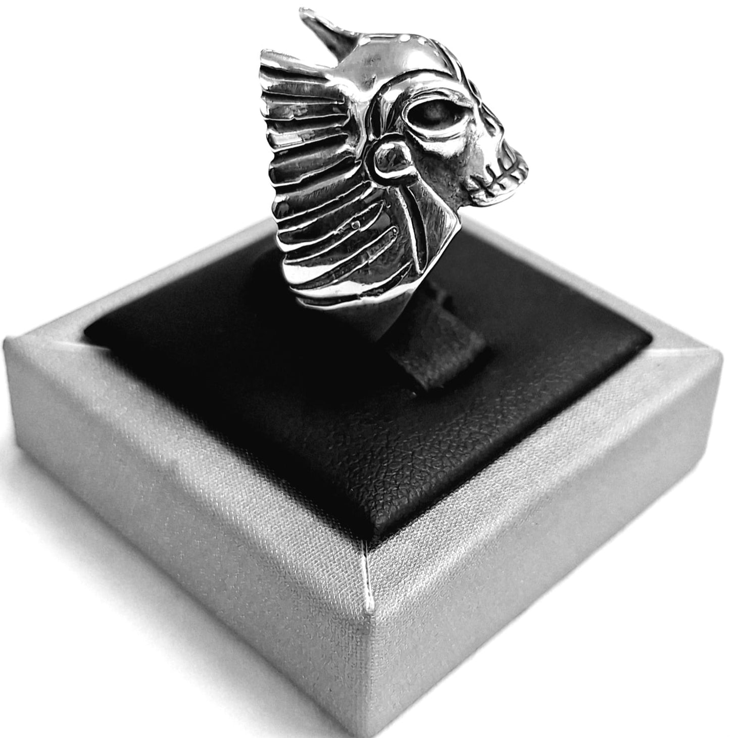 Anillo Calavera en Plata en 925, vista frontal