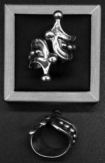 Sello de ley en el interior del anillo plata ley 925, vintage