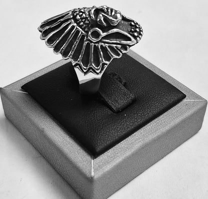 Anillo Indio en Plata Ley 925, vista frontal