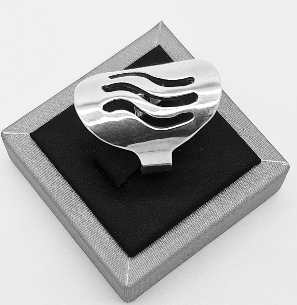 Anillo Plata Lisa 925., vista frontal