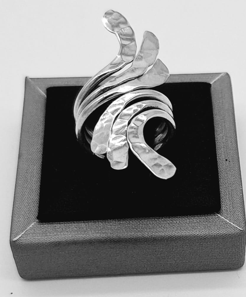 Anillo Plata Ley 925, vista frontal