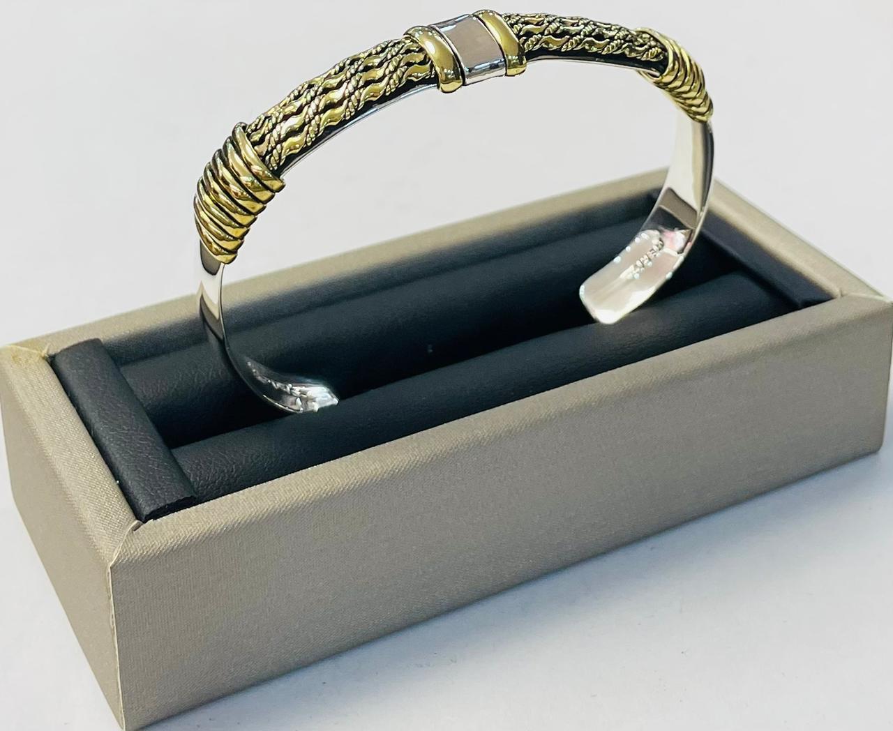 Brazalete en Plata Ley 925, vista frontal