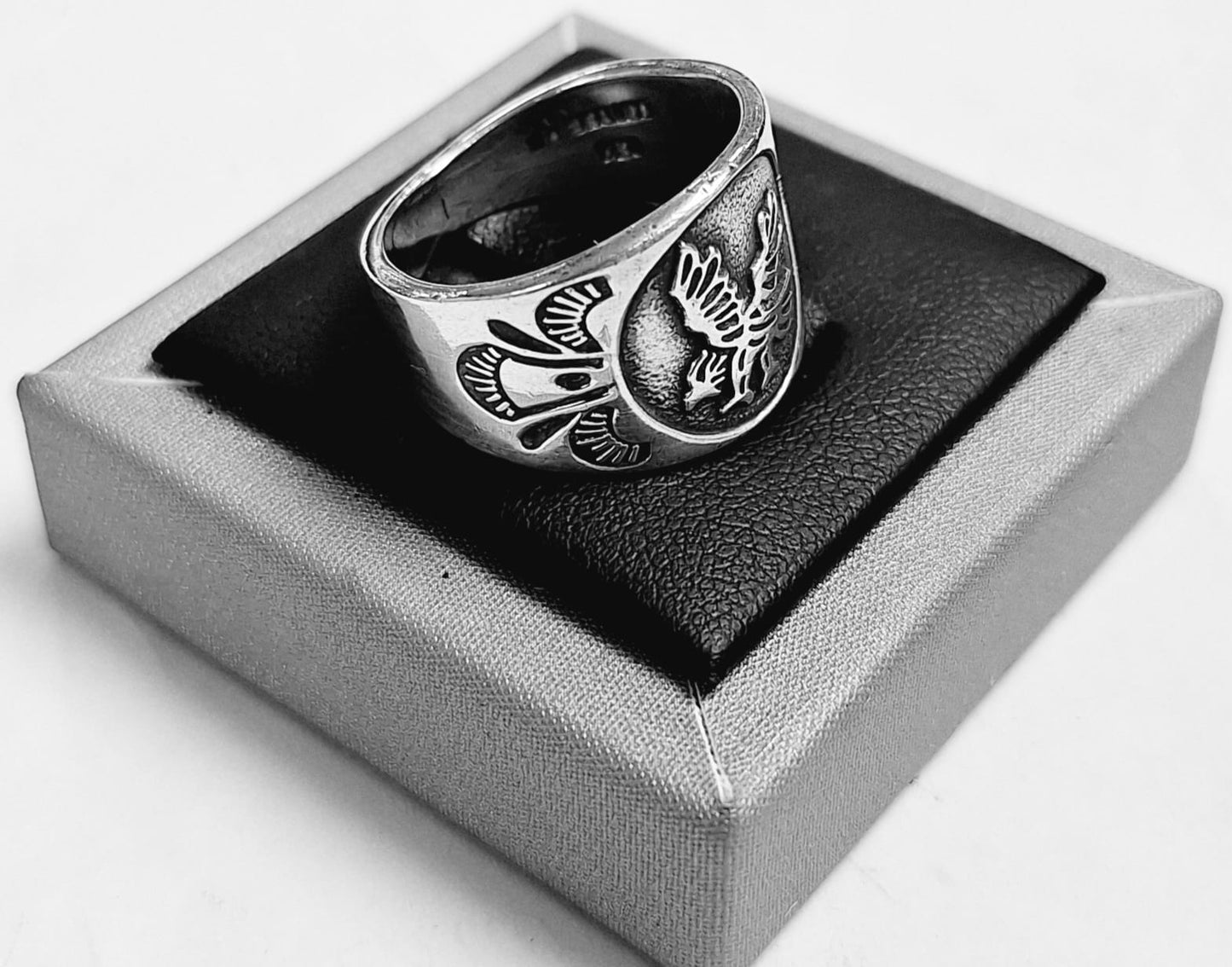 Anillo Plata Ley 925, vista frontal
