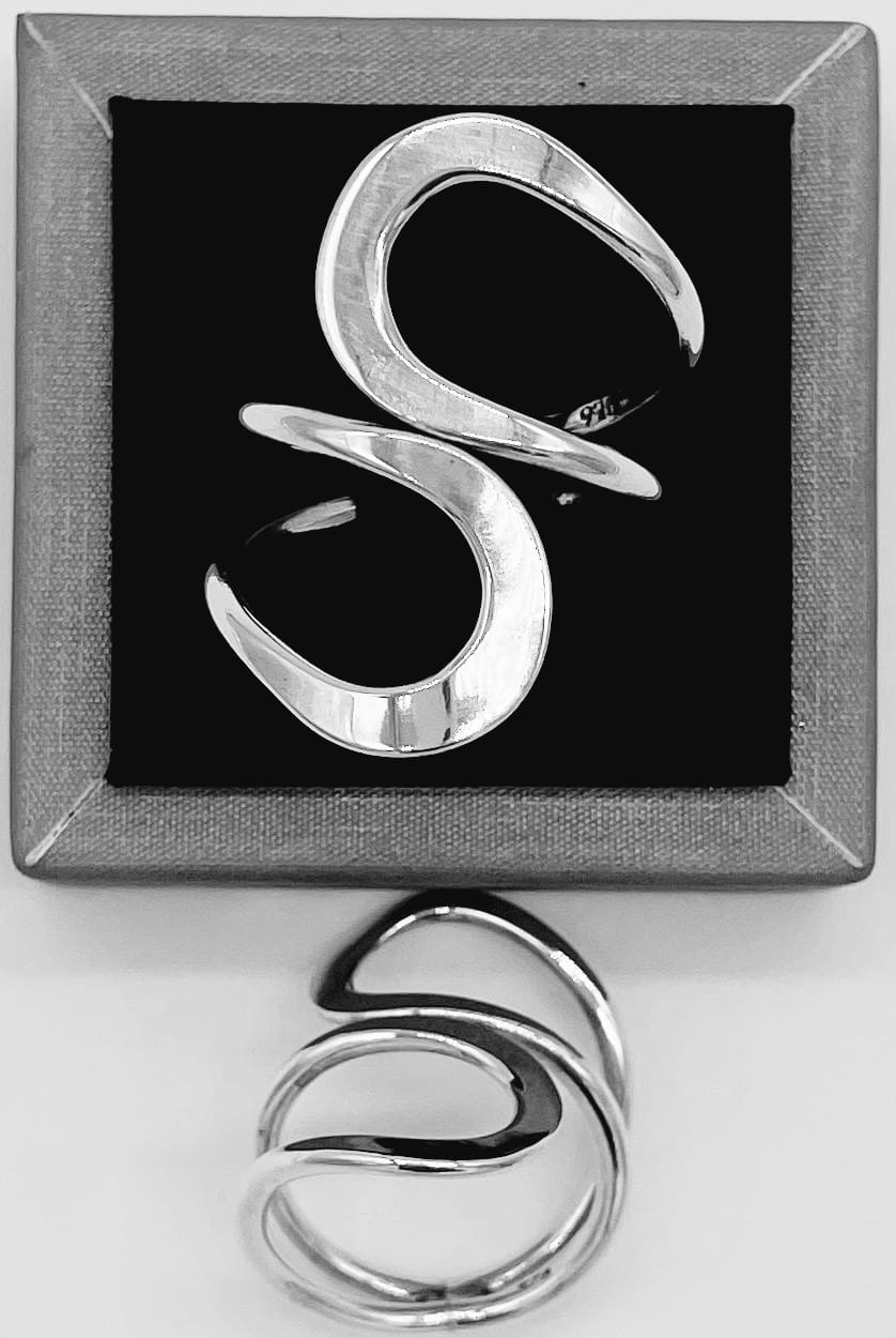 Anillo Plata Ley 925, vista frontal