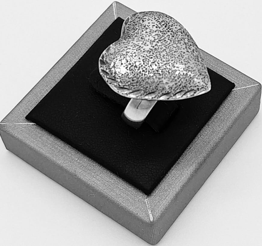 Anillo Diamantada Plata Ley 925, vista frontal