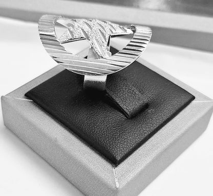Anillo Diamanta Plata Ley 925, sello de autenticidad Plata Ley .925