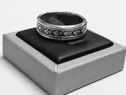 Anillo Anti Ansiedad en Plata Ley 925, vista frontal