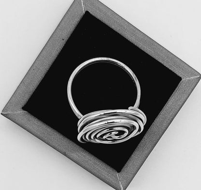 Anillo Plata Ley 925., vista frontal