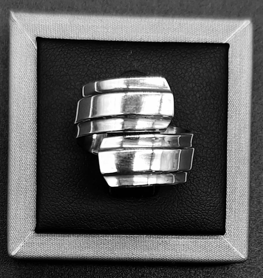 Anillo Plata Ley 925, vista frontal
