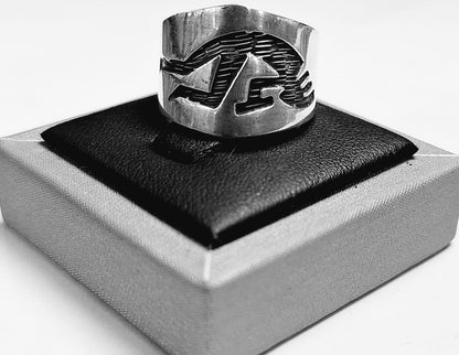 Anillo Kokopelli en Plata Ley 925, sello de autenticidad Plata Ley .925