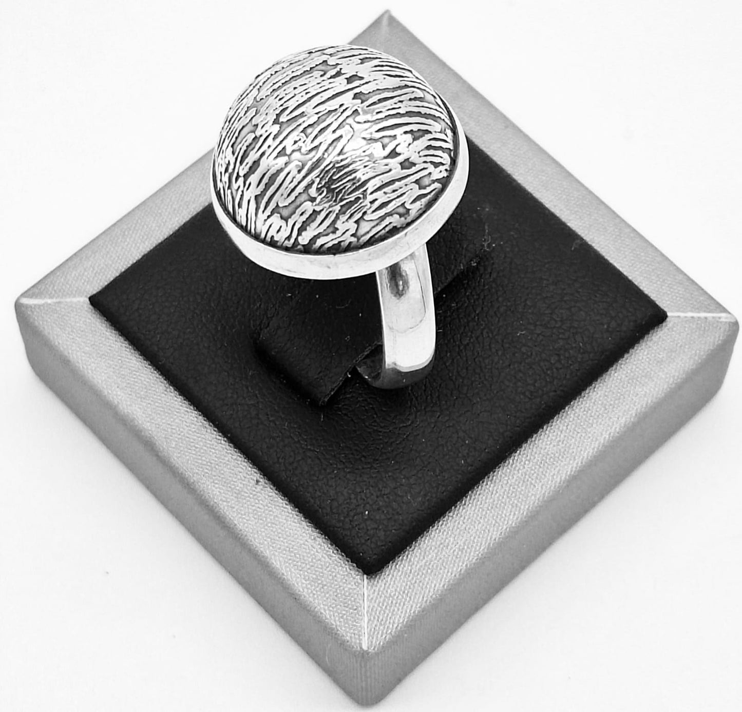 Anillo Plata Ley 925, vista frontal