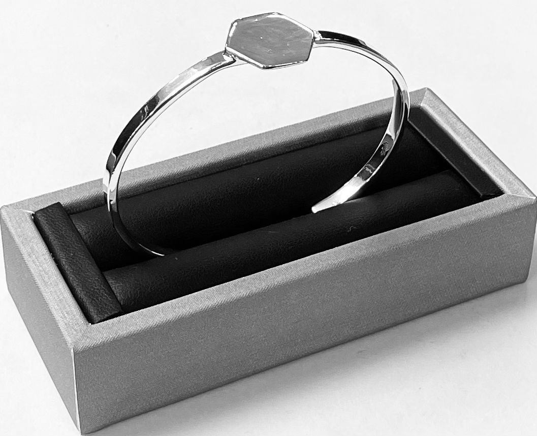 Brazalete en Plata Ley 925, vista frontal