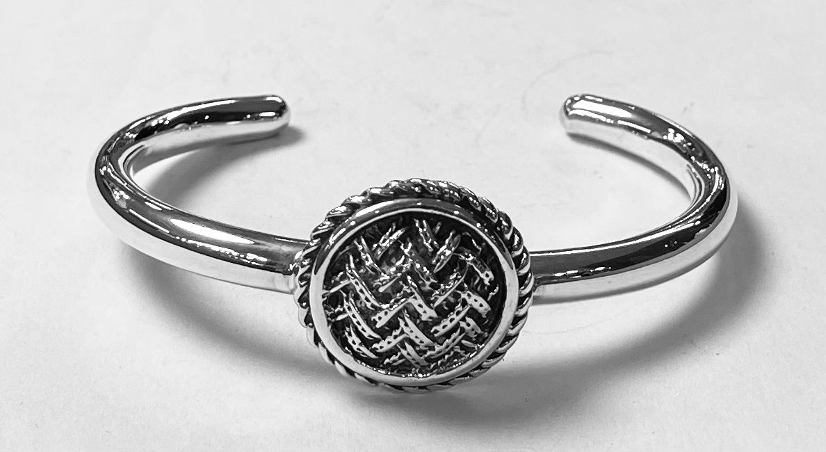 Brazalete en Plata Ley 925, vista frontal
