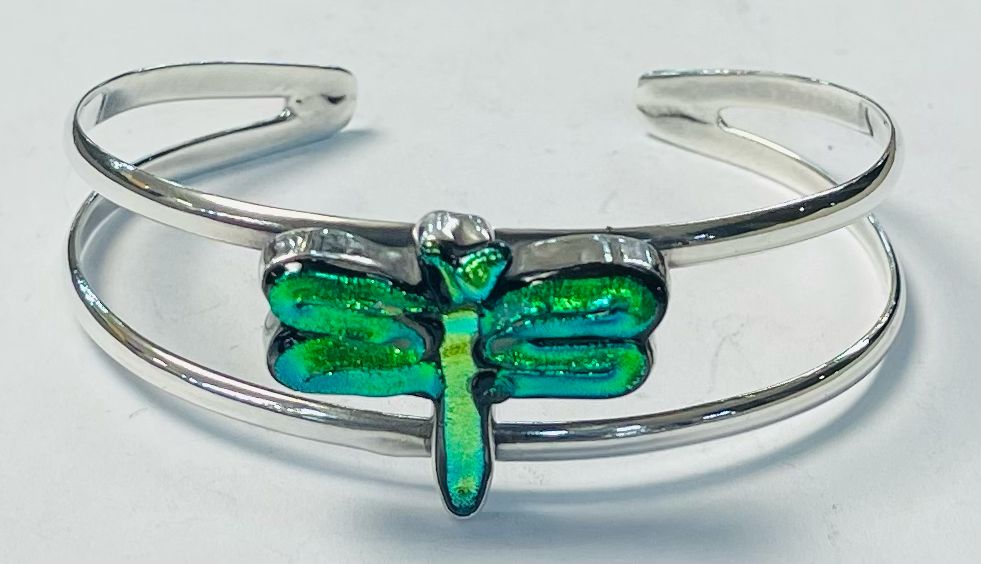 Sello de ley en el interior del brazalete con dicroico en plata ley 925